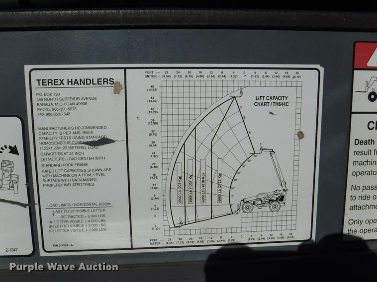image for item EP9170 Terex TH644C telehandler