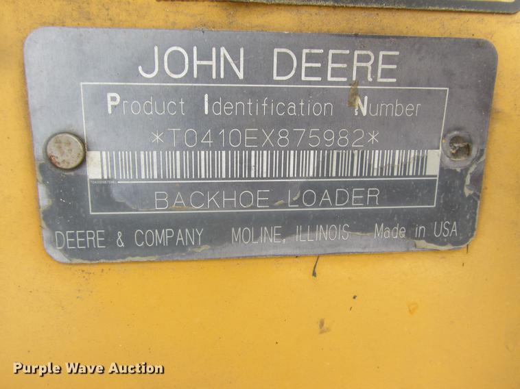 image for item K6062 1999 John Deere 410E backhoe