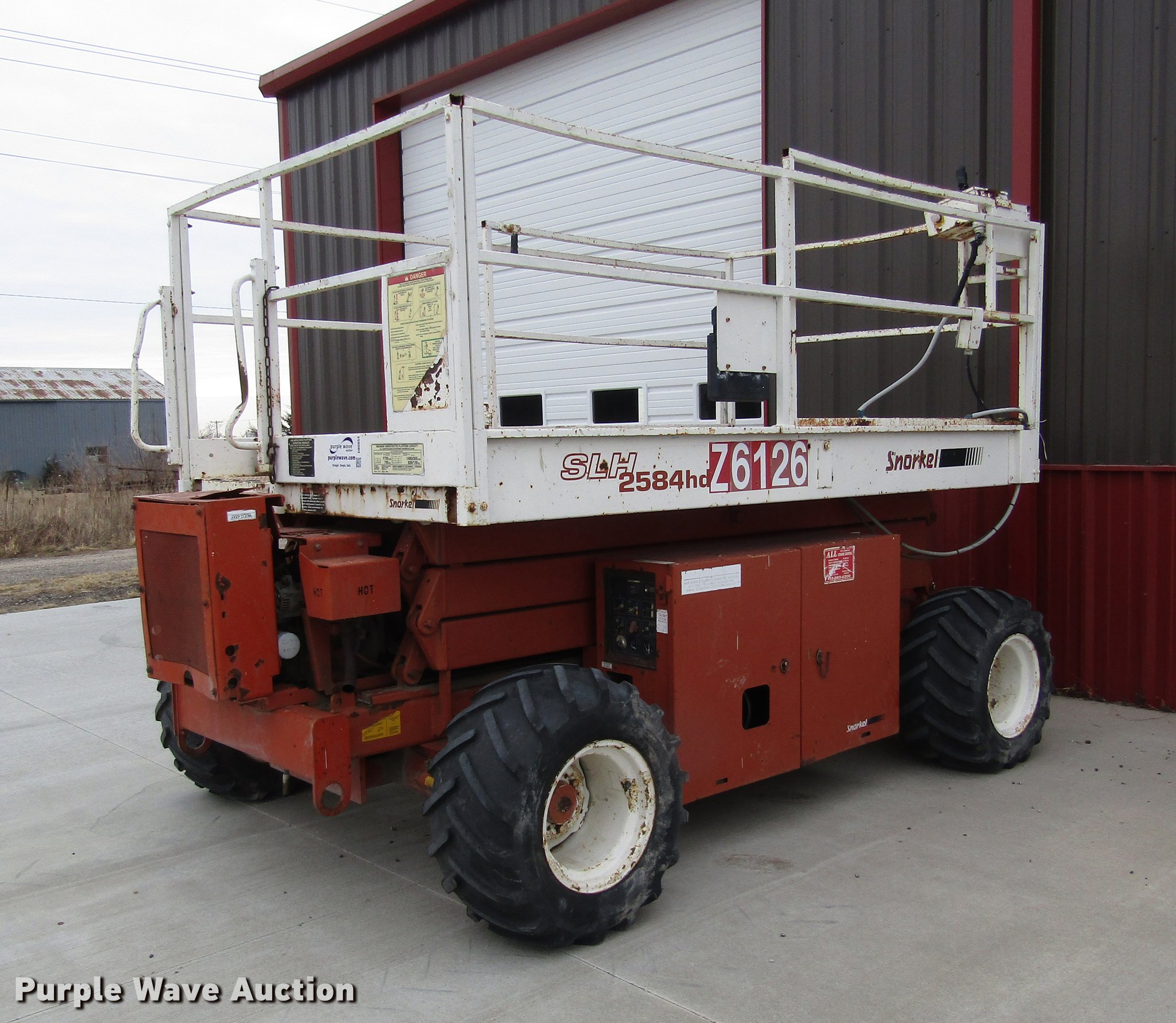Snorkel SLH2584HD RT scissor lift in Phillipsburg, KS Item DB6654 sold Purple Wave