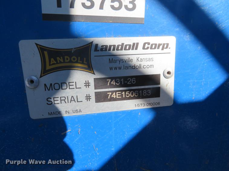 image for item DC0856 Landoll 7431 VT Plus vertical tillage