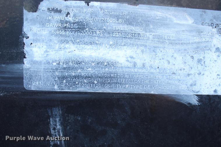 image for item DC7724 2009 PJ Trailers equipment trailer