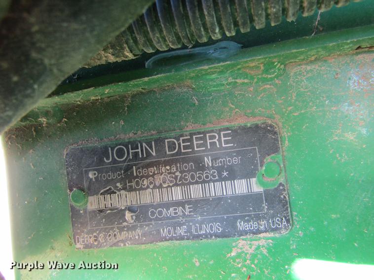 image for item DC8320 2009 John Deere 9670 STS combine