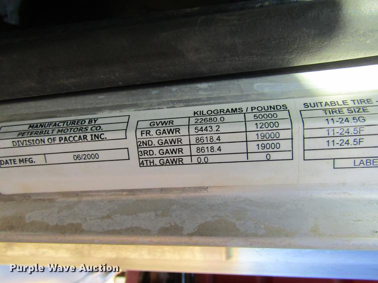 image for item DC8325 2001 Peterbilt 379 manure spreader truck