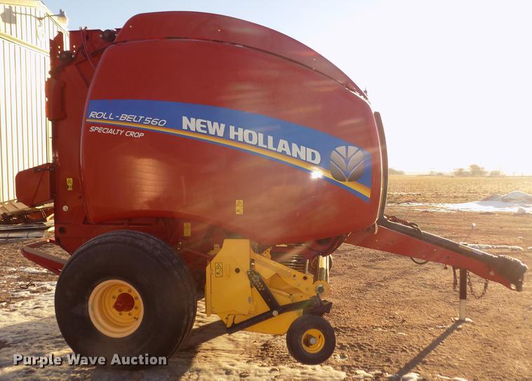 image for item DD2885 2014 New Holland Rollbelt 560 specialty crop round baler