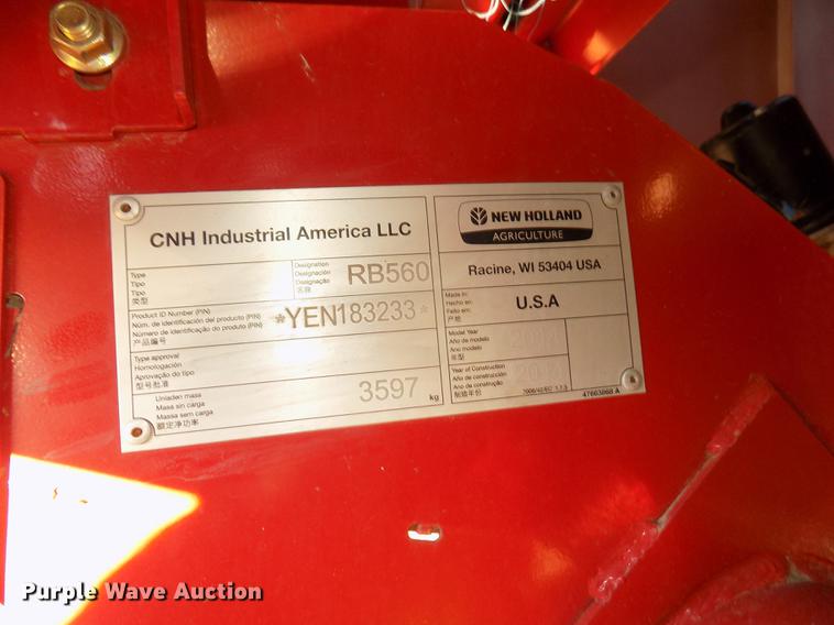 image for item DD2885 2014 New Holland Rollbelt 560 specialty crop round baler