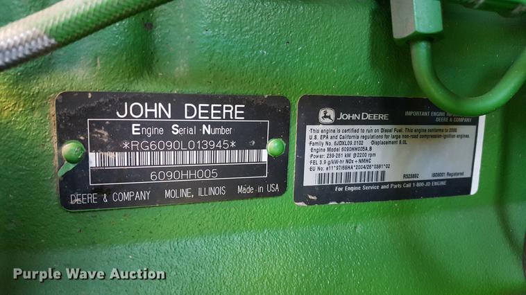 image for item DD5430 2007 John Deere 9660 STS RWA combine