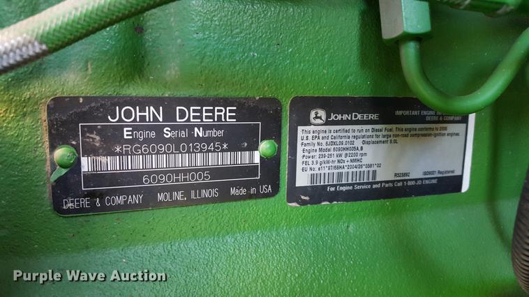 image for item DD5430 2007 John Deere 9660 STS RWA combine