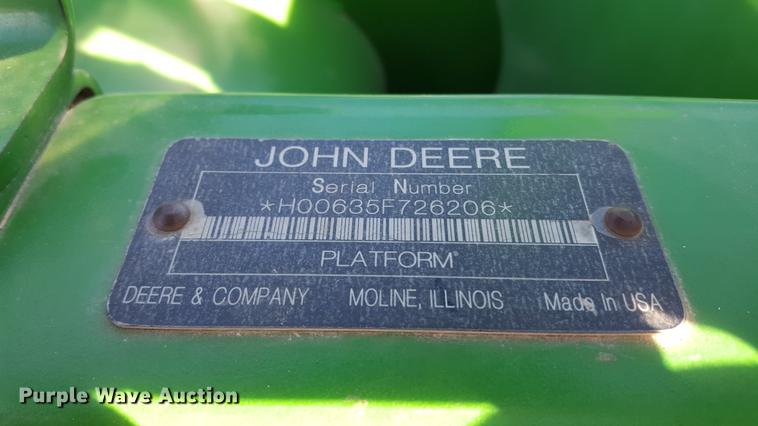 image for item DD5432 2008 John Deere 635F Hydraflex head