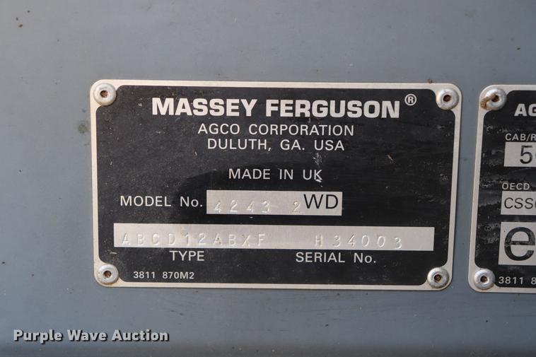 image for item EC9410 Massey Ferguson 4243 tractor