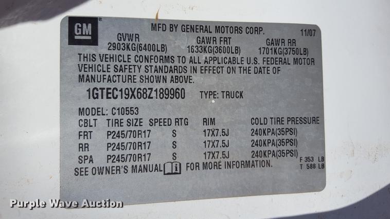 image for item EN9517 2008 GMC Sierra 1500 Ext. Cab pickup truck