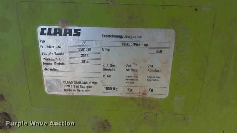 image for item BJ9778 2014 Claas 380 pickup head