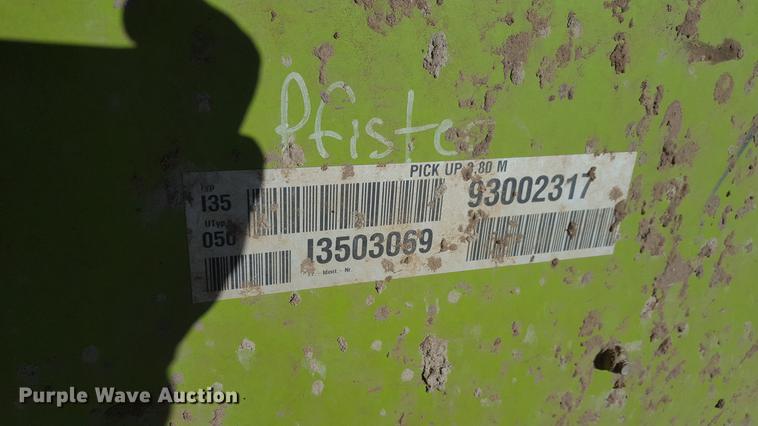 image for item BJ9779 2016 Claas 380 pickup head