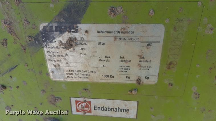 image for item BJ9779 2016 Claas 380 pickup head