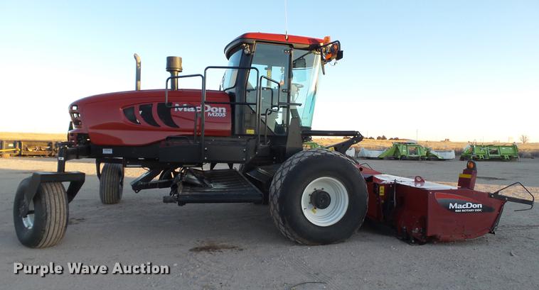 image for item BJ9798 2014 MacDon M205 self-propelled windrower