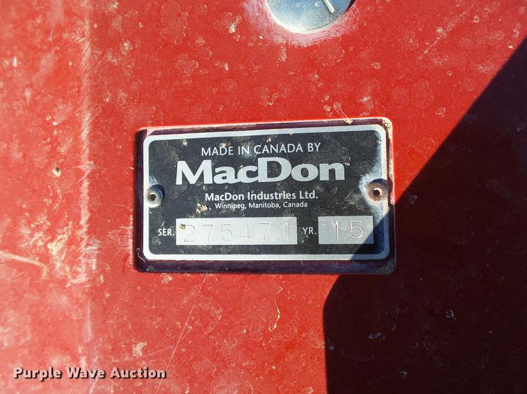 image for item BJ9799 2015 MacDon M205 self-propelled windrower