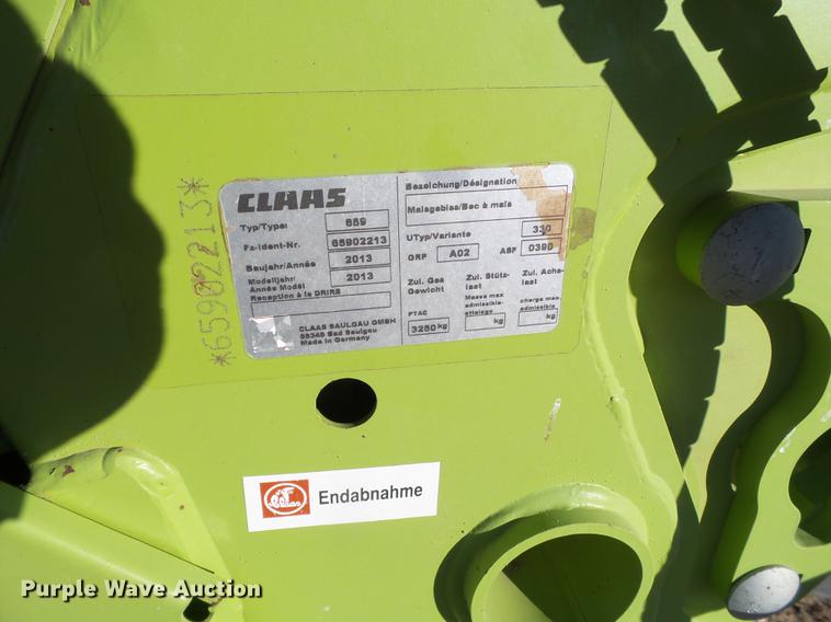 image for item BJ9807 2013 Claas 750 rotary forage head