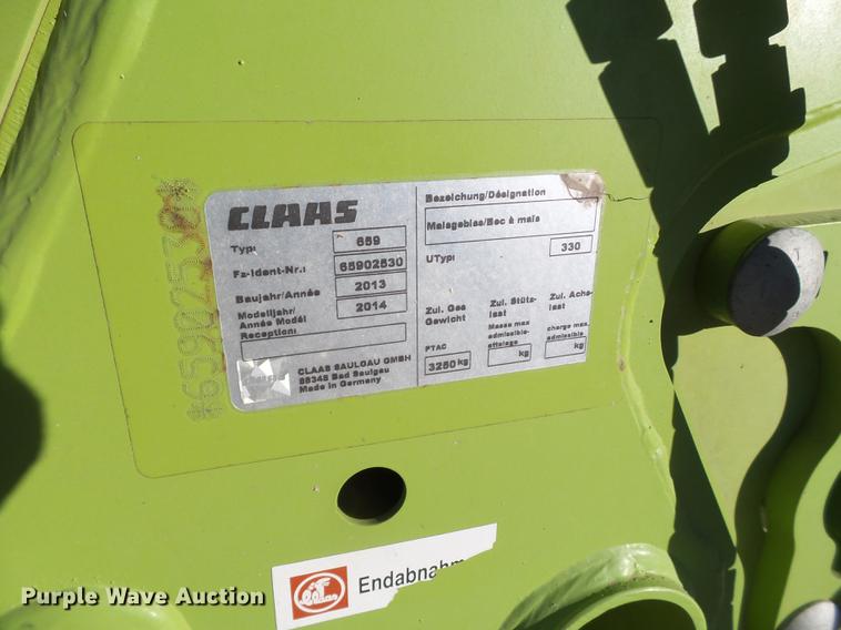 image for item BJ9808 2014 Claas 750 rotary forage head