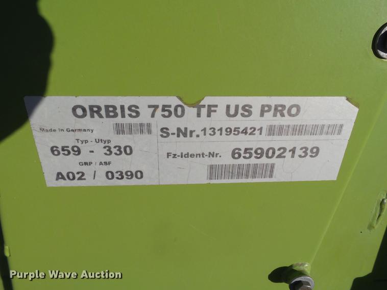 image for item BJ9809 2013 Claas 750 rotary forage head