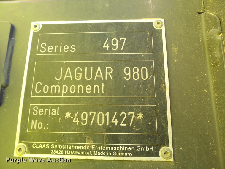 image for item BJ9826 2016 Claas 980 forage harvester