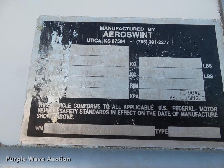 image for item BJ9833 2006 Aeroswint HPF15 live bottom silage trailer