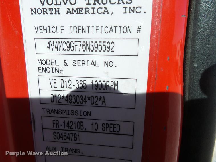 image for item DB7231 2006 Volvo VNM semi truck