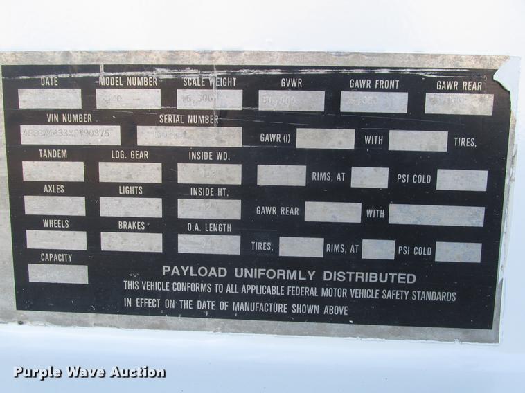 image for item DD2911 1999 Roadmaster G440 bottom dump trailer