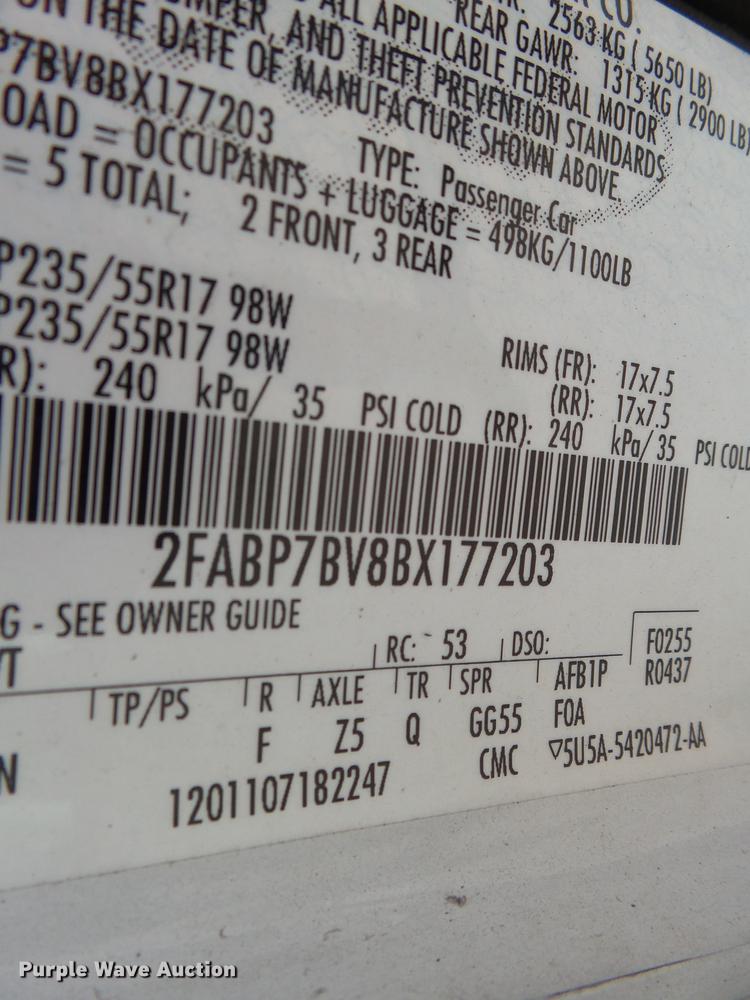 image for item DB7215 2011 Ford Crown Victoria Police Interceptor