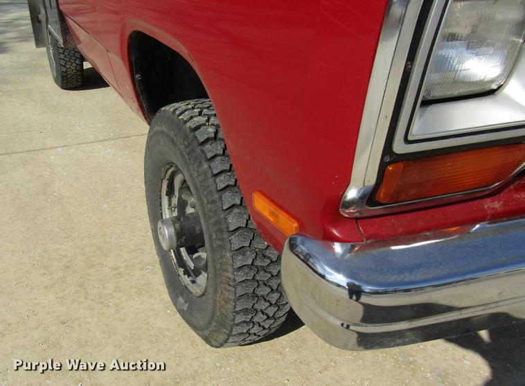 image for item DB9755 1990 Dodge Ram 350 flatbed pickup truck