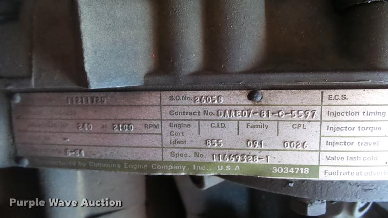 image for item DC0545 1984 Am General tank truck