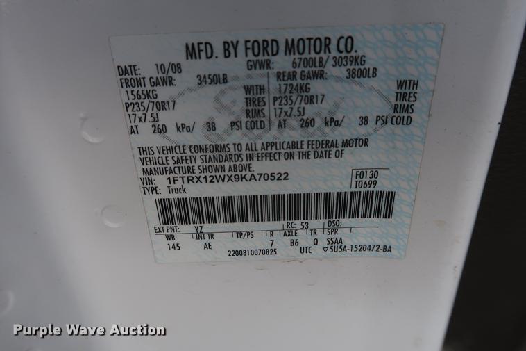 image for item DC5652 2009 Ford F150 SuperCab pickup truck
