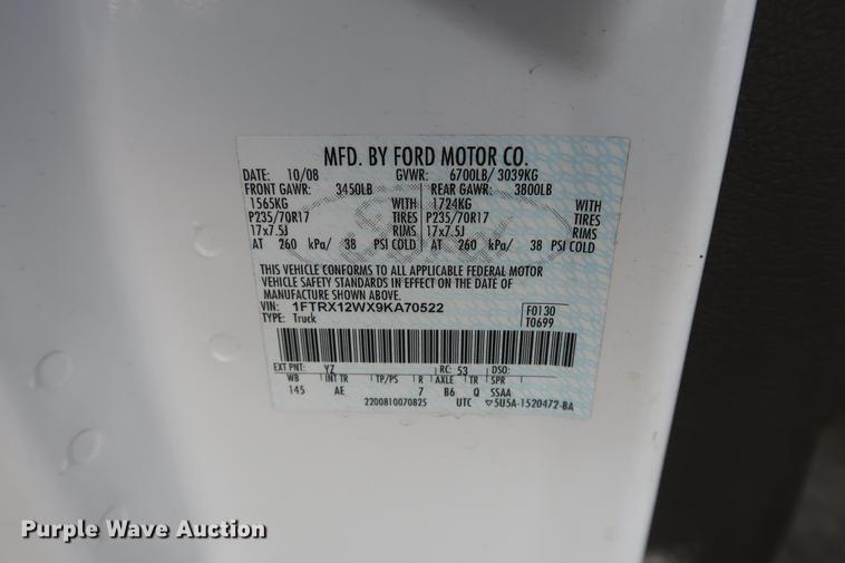 image for item DC5652 2009 Ford F150 SuperCab pickup truck