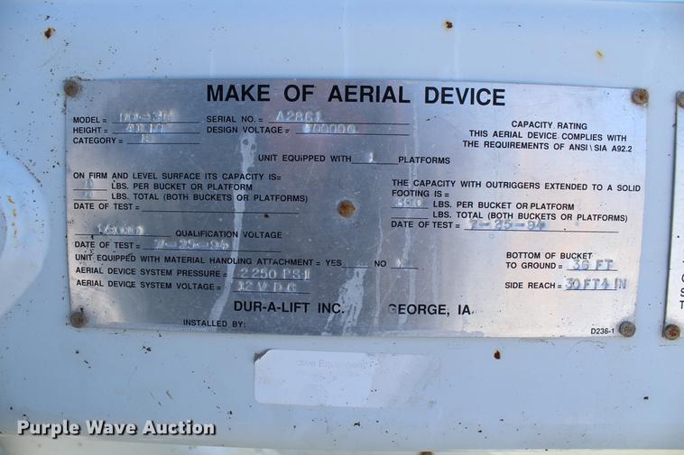 image for item DC7732 Fibre Body utility bed with boom