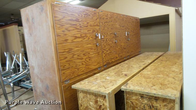 image for item DT9432 (7) wood storage cabinets