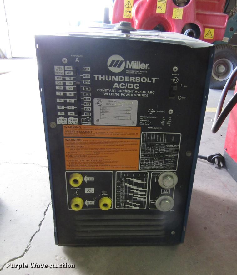 image for item EI9252 Miller Thunderbolt AC/DC welder