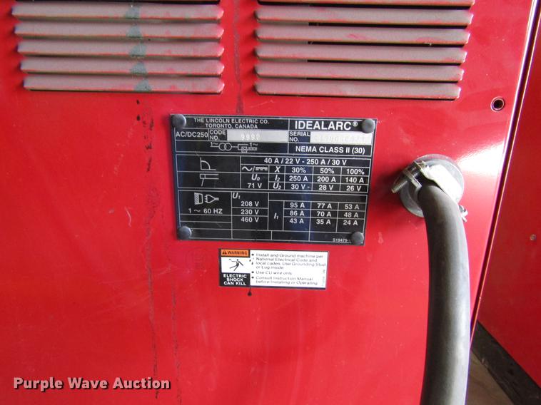 image for item EI9254 Lincoln Idealarc 250 welder