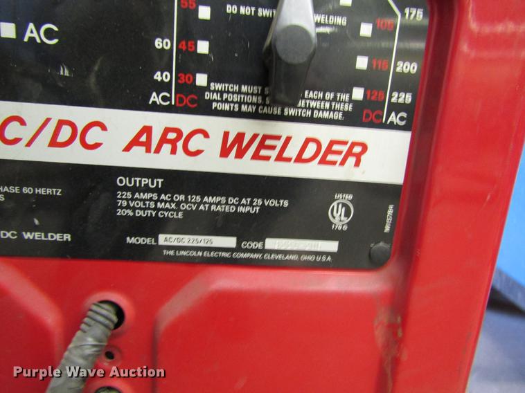 image for item EI9255 Lincoln 225/125 AC/DC welder