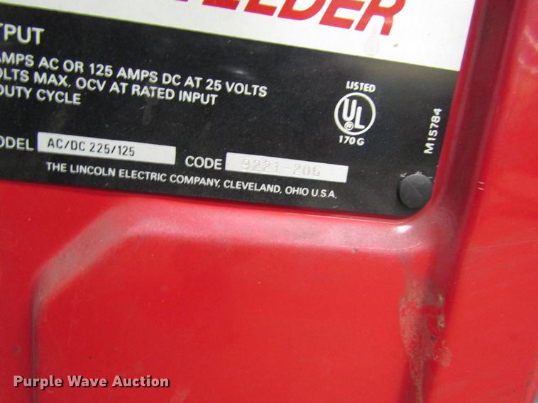 image for item EI9255 Lincoln 225/125 AC/DC welder