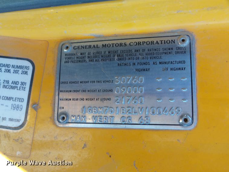 image for item K6284 1990 Chevrolet Kodiak 70 pothole patching truck