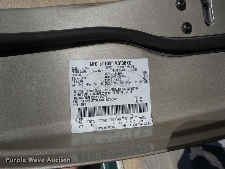 image for item K6286 2006 Ford Explorer SUV