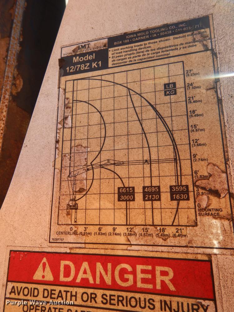 image for item DC0260 2009 IMT 12/78Z series crane grapple