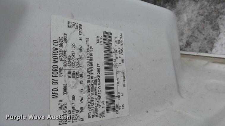 image for item DC0652 2010 Ford F150 XL pickup truck