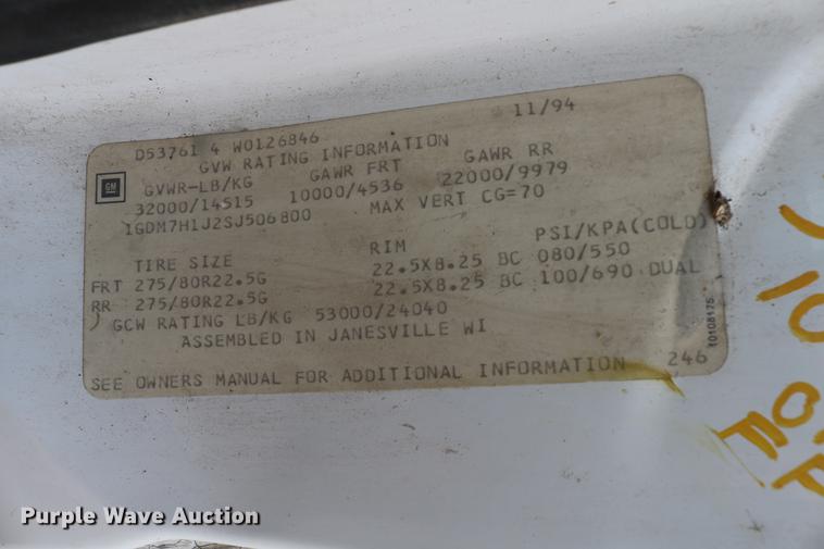 image for item DC7715 1995 GMC TopKick fuel truck