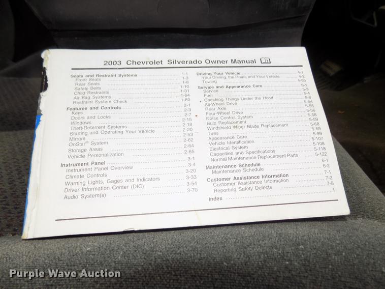 image for item DD2902 2003 Chevrolet Silverado 1500 Ext. Cab pickup truck