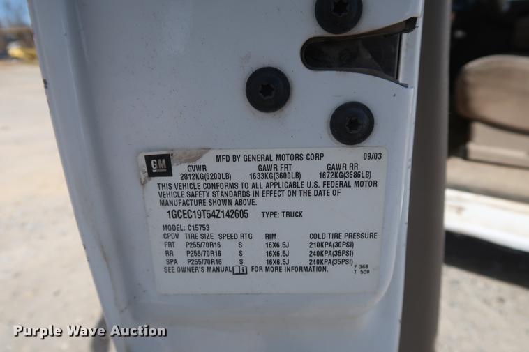 image for item DD5420 2004 Chevrolet Silverado 1500 Ext. Cab pickup truck