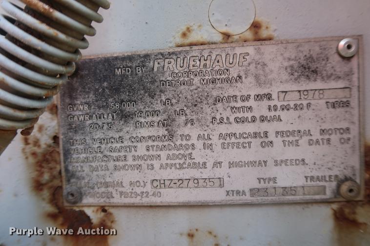 image for item DD5422 1978 Fruehauf dry van trailer