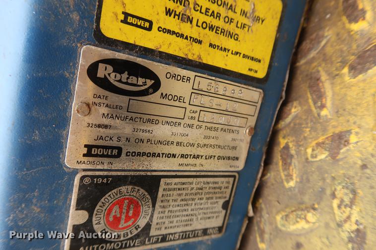 image for item DD5446 Rotary FLS-12 four post lift