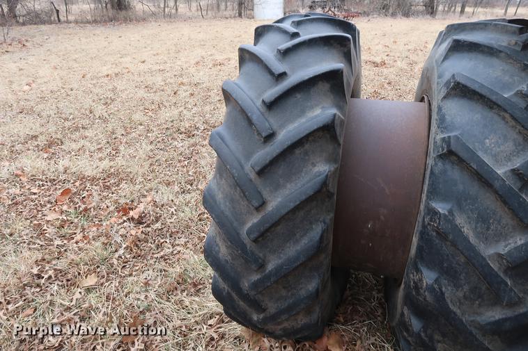 image for item DD5448 (2) International 18.4-34 dual tires and wheels