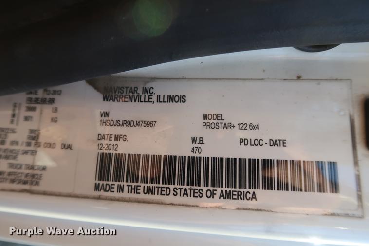 image for item DF3512 2013 International ProStar semi truck