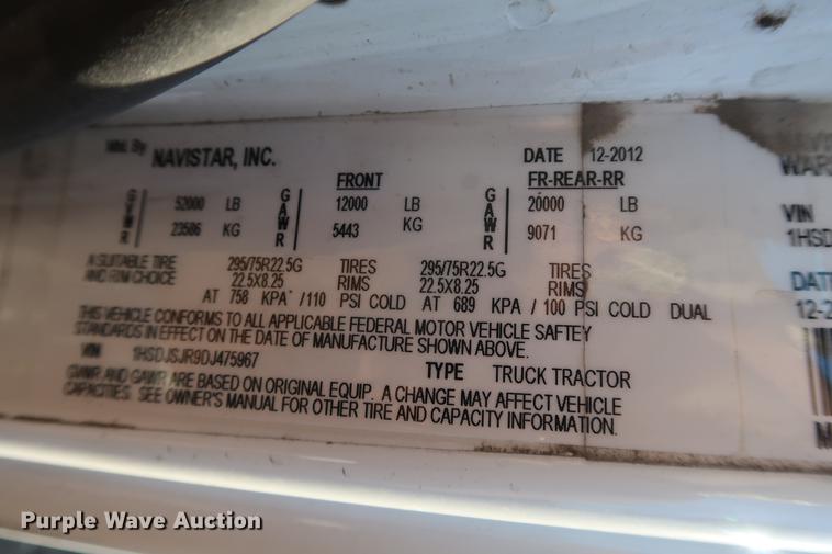 image for item DF3512 2013 International ProStar semi truck