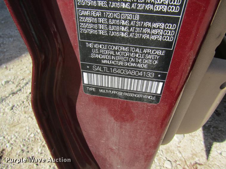 image for item DF9468 2003 Land Rover Discovery SUV